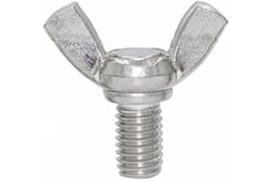 M8 x 50mm 1.25-Pitch Wing Bolt, 50mm Length Carbon Steel Butterfly Screw Wing Bolt Machine Fastener (10Pcs)