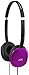 JVC HAS160V FLATS Lightweight Headband Headphones (Violet)