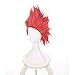ZGNGLIZ Anime Cosplay Wig Dark Green Short Curly Synthetic Hair for Men Anime Costume Party & Halloween with Free Wig Cap (Short Red)