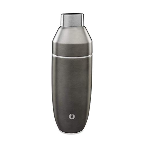SNOWFOX Double-walled Insulated Stainless Steel Cocktail Shaker, 21.9oz), Grey Olive