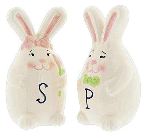'S & P' Ceramic Bunnies Salt & Pepper Shaker Set