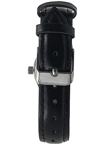 Peugeot-Womens-Sport-Calendar-Watch-for-Nurses-Easy-Reader-with-Luminous-Hands-Water-Resistant-with-Black-Dial-and-Leather-Strap