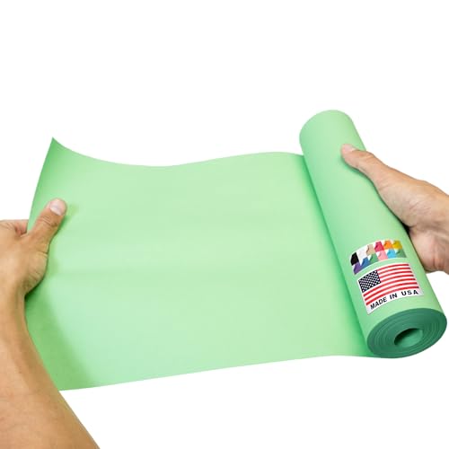 9" x 1200" USA-Made Light Green Kraft Paper Roll, 45 Lbs/66 GSM Thickness