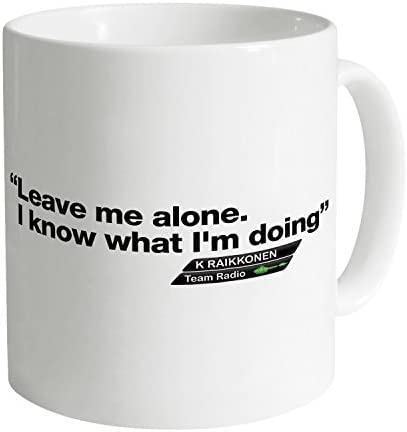 Giftme Kimi Raikkonen Leave Me Alone Coffee Tea Mug Unique 11oz White Ceramic Mug.