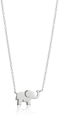 Sterling silver elephant necklace, 18"