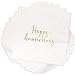 BLUE PANDA 50 Pack Happy Anniversary Napkins, Gold Foil Cocktail Napkins for Wedding Anniversary, Party Decorations, Disposable (5 In)