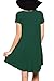 VIISHOW Womens Casual Loose Fit Short Sleeve T Shirt Dress Basic Midi Tunic Dress Dark green M
