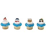 Christmas Holiday Icon Cupcake Rings - 24 pc
