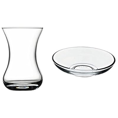 Turkish Tea Glasses &amp; Saucers Set (12 Pc)