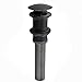 Comllen Commercial Lavatory Faucet Vessel Assembly Pop Up Stainless Steel Bathroom Sink Stopper Drain Without Overflow, Oil Rubbed Bronze