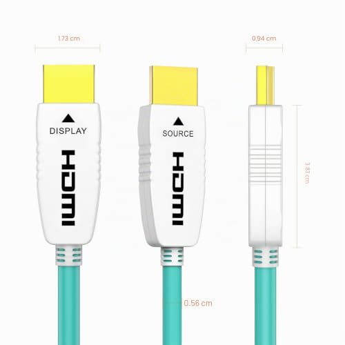 RUIPRO HDMI 2.1 Cable 8K 10M Fiber Optic Ultra High Speed 48Gbps, Supports 8K@60Hz, 4K@120Hz, Dynamic HDR, eARC, HDCP 2.2, Compatible with PS5, Xbox, TV, Projector, Monitor, Home Cinema