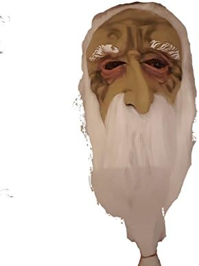 Target Costume Creepy Wise Wizard Mask Old Man White Beard