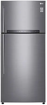 LG 516 L 3 Star Inverter Frost-Free Double Door Refrigerator (GN-H602HLHQ, Platinum silver)