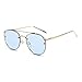 JOJO'S SECRET Cat Eye Sunglasses for Women Plastic Frame Kurt Cobain Eyewear JS029 (Blue, 1.9)