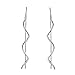 Geometric Wavy Zig Zag Thin Wire Dangle Threader Earrings For Women For Teen 925 Sterling Silver