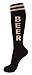 Gumball Poodle Knee High Unisex Novelty Statement Socks (Beer - Black & Tan)