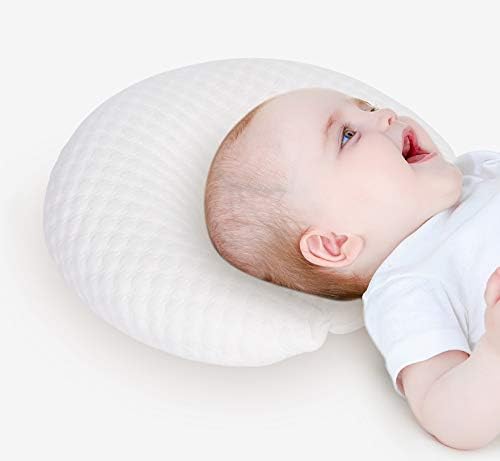 Shinnwa Infant Newborn Baby Head Shaping Pillow with Dupont Sustans Filling for Infants to Prevent Flat Head Newborn Essentials (0-12 Months)