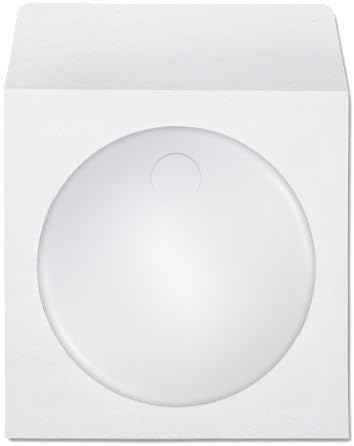 100 Paper CD Sleeves with Window & Flap Consumer Portable Electronics/Gadgets, White - Image 4
