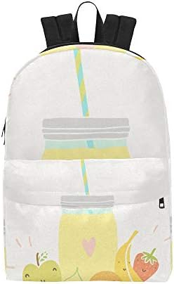 Girl Yogurt Milkshake Food Classic Cute Waterproof Laptop Daypack Bags School College Campus Backpacks Rucksacks Bookbag for Kids Women and Men Travel with Zipper and Inner Pocket