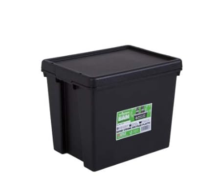 Viss 24 Litre Wham Bam Heavy Duty Plastic Storage Boxes Black