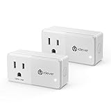 [15A Smart Plug] iClever 2 Pack Smart Plug Wi-Fi Mini Outlets 15A Remote Control Outlet with Timing Function, Compatitible with Alexa,Google Assistant and IFTTT, No Hub Required