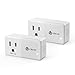 [15A Smart Plug] iClever 2 Pack Smart Plug Wi-Fi Mini Outlets 15A Remote Control Outlet with Timing Function, Compatitible with Alexa,Google Assistant and IFTTT, No Hub Required
