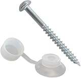 Merriway BH02183 10 Pcs BZP Roofing Screw with Clear Cap & Washer view 2