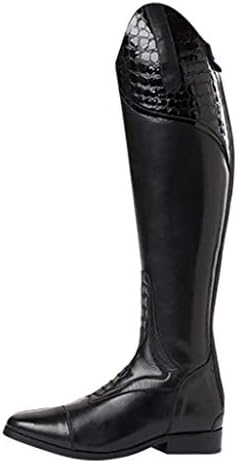 Kinlene Unisex Long Boots Sale Winter Warm Punk Neutral Med Heels Boots Cool Retro Zipper Riding Shoes Xmas Festival Couple Shoes