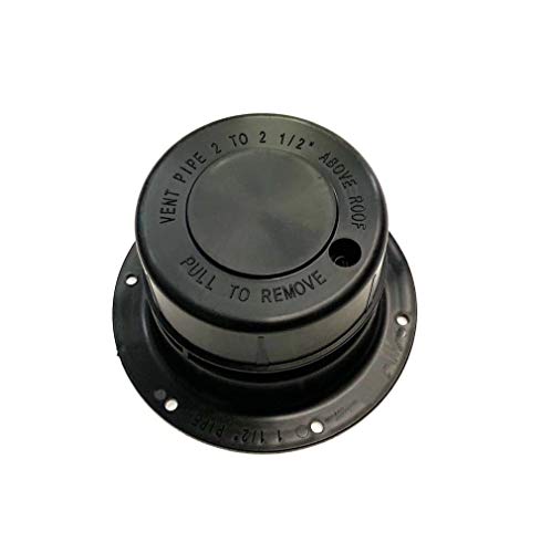 Autmotive Authority Plastic Attic/Plumbing Vent Cover 1-1/2" Pipe Diameter RV Trailer (Black)