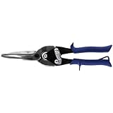 MIDWEST Power Cutters Long Cut Snip - Straight Cut Regular Tin Cutting Shears with Forged Blade & KUSH'N-POWER Comfort Grips - MWT-6716A