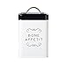 Amici Pet Pet Treat Collection, , Sparky Bone Appetit Metal Storage Canister, 36 oz, 36 Fluid Ounce Capacity, Black Push Top Lid