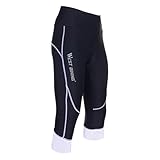 West Biking Women Bike Capri Cycling Breathabel Pirate 3d Gel Padded Bicycle Shorts White Xl Us