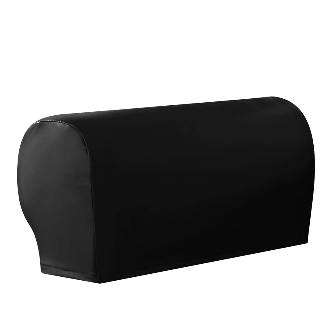 Photo 1 of vctops Waterproof Faux Pu Leather Armrest Covers Vintage Stretch Arm Covers for Chairs Couch Sofa Armchair Slipcovers for Recliner Sofa 2pcs,Black