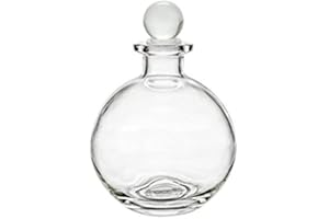 Nakpunar Spherical Clear Glass Bottle with Glass Bottle Stopper