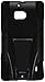 Amzer Double Layer Rugged Hybrid Case Cover with Kickstand for Nokia Lumia ICON 929, Nokia Lumia 930 - Retail Packaging - Black