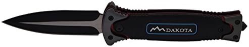Dakota Outdoor Cutlery Pocket Knife With Stainless Steel 3 Inch Spring Assisted Blade, Pocket Clip, And Gripped Handle