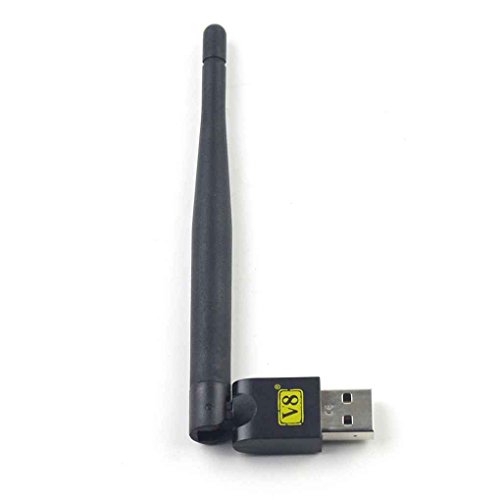Stevlogs Freesat USB WiFi with Antenna for Freesat V7 V8 Series Digital Satellite Receivers/TV Set Top Box Stable Signal