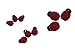 Bilipala 60pcs Mini Wooden Ladybugs Stickers with 3 Sizes for Table and Wall Decor 