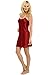 Alexander Del Rossa Womens Satin Nightgown, Long Camisole Chemise, Small Burgundy (A0766BRGSM)