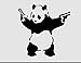 KEEN Gangster Shooting Panda Banksy Decal Vinyl Sticker|Cars Trucks Walls Laptop|Black|5.5 in|KCD431