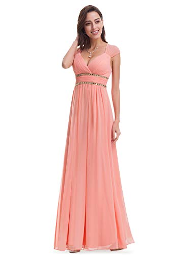 Ever-Pretty-Damen-Abendkleid-A-Linie-V-Ausschnitt-Brautjungfer-rckenfrei-lang-08697