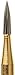 QUALITE12 Blade Trimming and Finishing Carbide Burs7901M (0.9 mm head size, 3.6 mm head length), Friction Grip Shank, Needles, Made in Canada (Pack of 5)