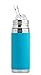 Pura Kiki 9oz/260 ml Stainless Steel Insulated Bottle w/Silicone Straw & Sleeve, 100% Plastic-Free, MadeSafe Certified, 100% Medical-Grade Silicone Straw for Kids, Toddlers, Babies & Infant – Aqua