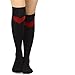 TeeHee Valentine's Day Women's Cotton Knee High Socks 2-Pair (Big Heart)