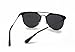 GAMT Fashion Polarized Aviator Sunglasses Flat Reflective Mirrored Cateye Metal Eyewear Black