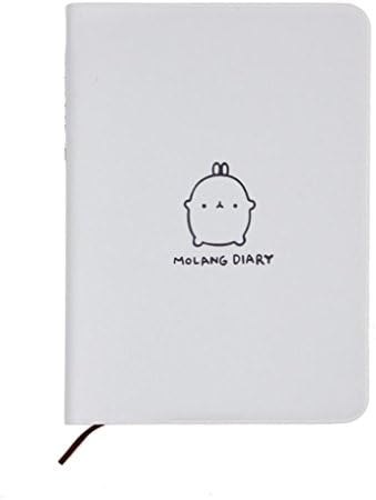 Ruhiku Molang Diary Weekly Planner Agenda Notepad Notebook Cute Rabbit Kawaii (White)