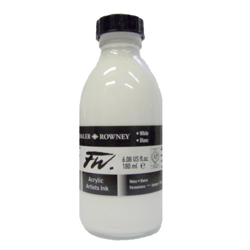 Daler-Rowney FW Acrylic Artists Ink, 6 oz, White (160180011)