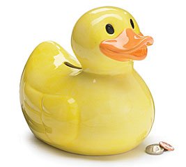 Adorable Yellow Duck Piggy Bank Great Gift Item