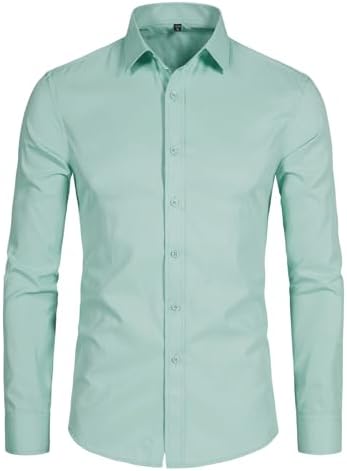 APT 9 Mens Slim-Fit Easy-Care Premier Flex Spread Collar Stretch Dress Shirt  (X-Large 34/35, Purple Square) at Amazon Men's Clothing store