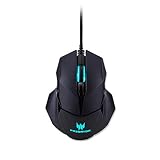 Acer Predator Cestus 500 RGB Gaming Mouse - Dual Omron switches 70M Click Lifetime, Customizable ambidextrous and Ergonomic Design, On Board Memory and programmable Buttons